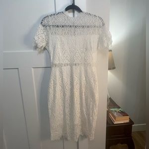Lulus: white lace dress size M